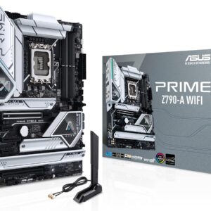 ASUS Prime Z790-A WiFi 6E LGA 1700(Intel 14th,13th&12th) ATX Motherboard (16+1 DrMOS, PCIe 5.0,DDR5,4X M.2 Slots,2.5 Gb LAN,USB 3.2 Gen 2 Front Panel Type-C, Thunderbolt 4/USB4, DP)